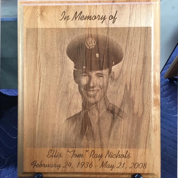 8 x 10 personalized engraved Wood Plaque - Picture 2 of 3